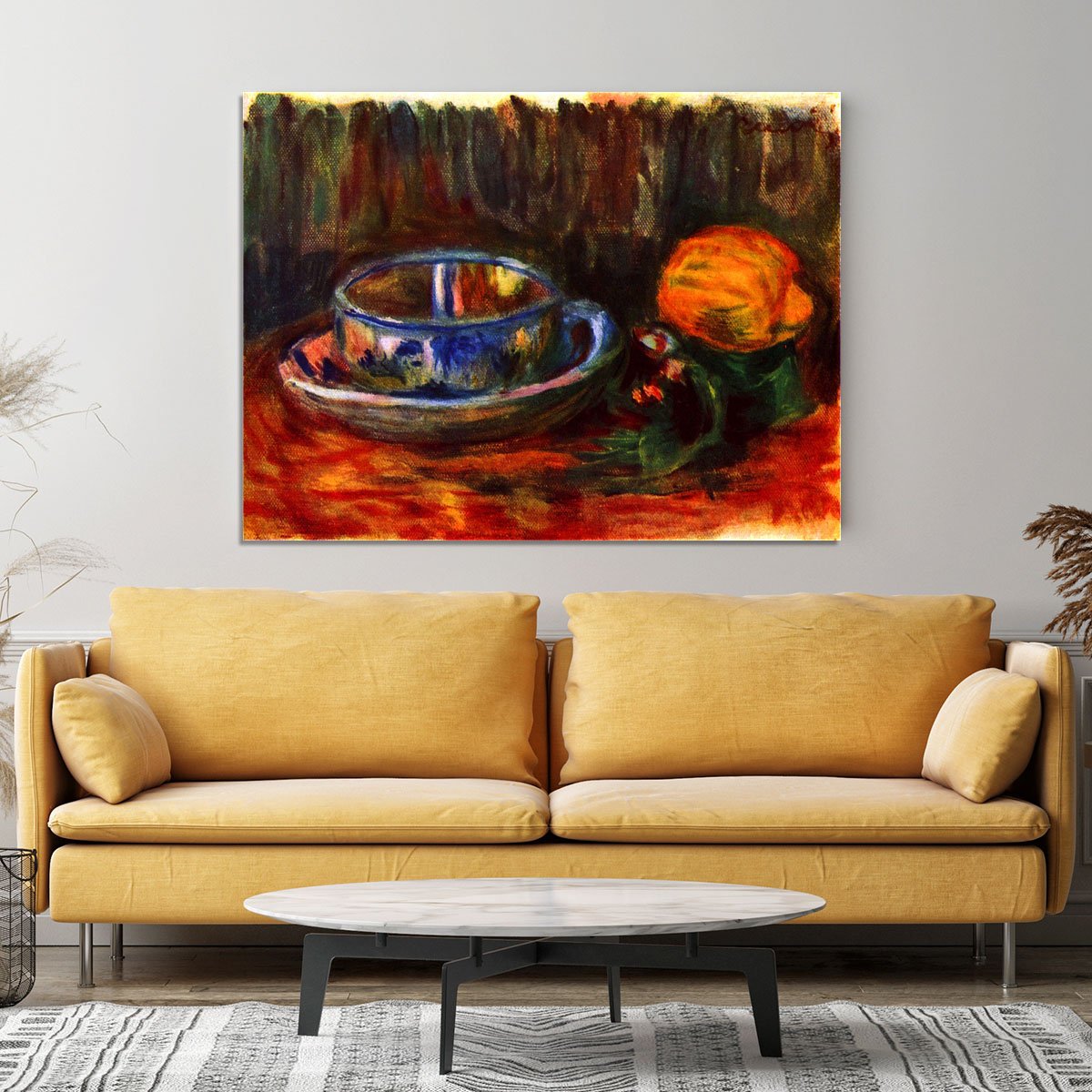 Still life with cup by Renoir Canvas Print or Poster