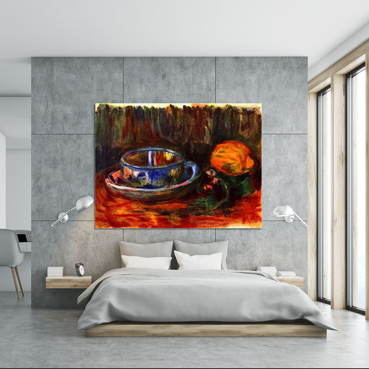 Still life with cup by Renoir Canvas Print or Poster