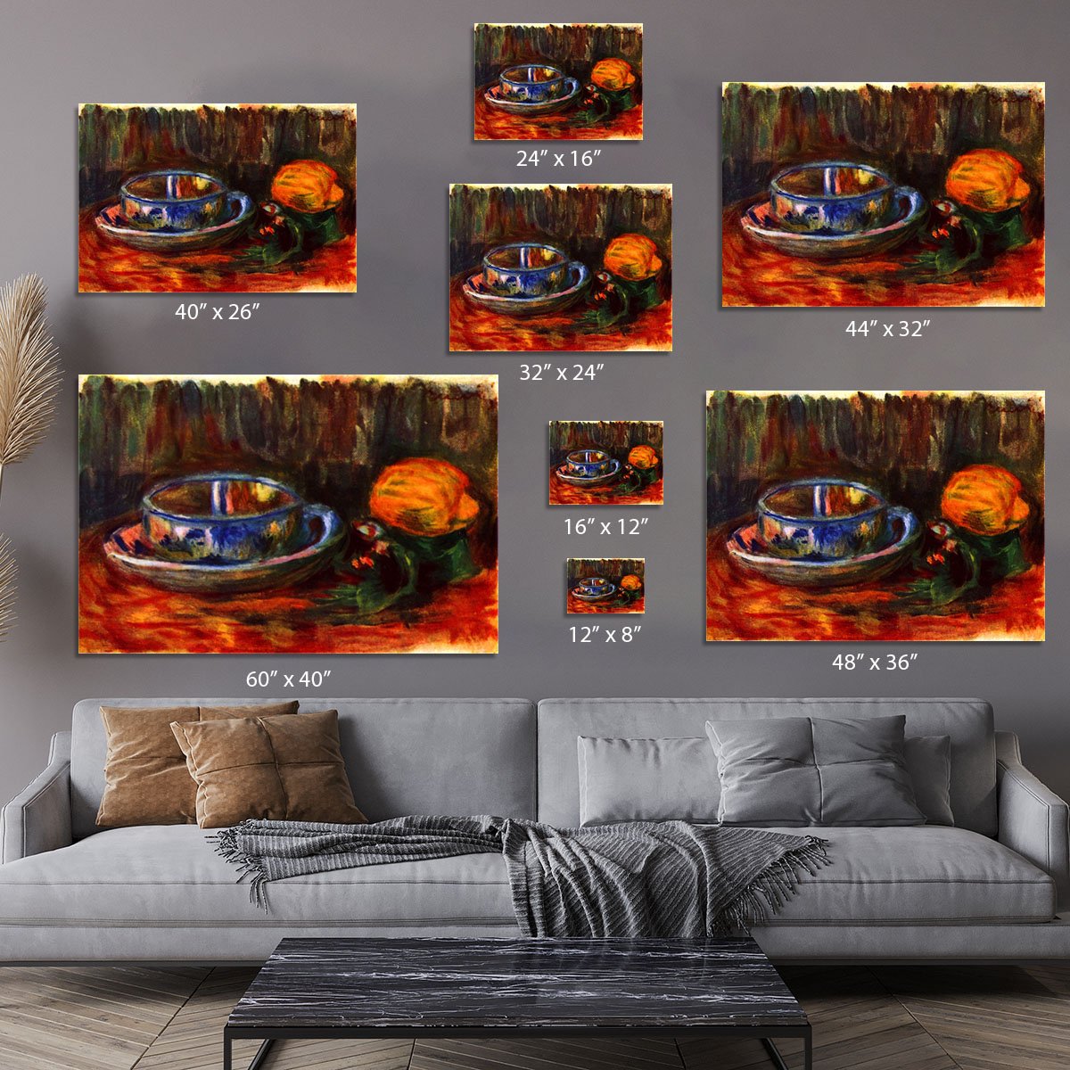 Still life with cup by Renoir Canvas Print or Poster