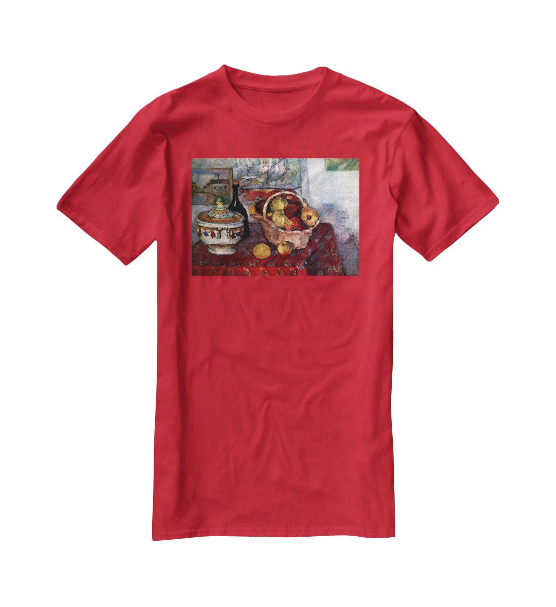 Still life with soup tureen by Cezanne T-Shirt - Canvas Art Rocks - 4