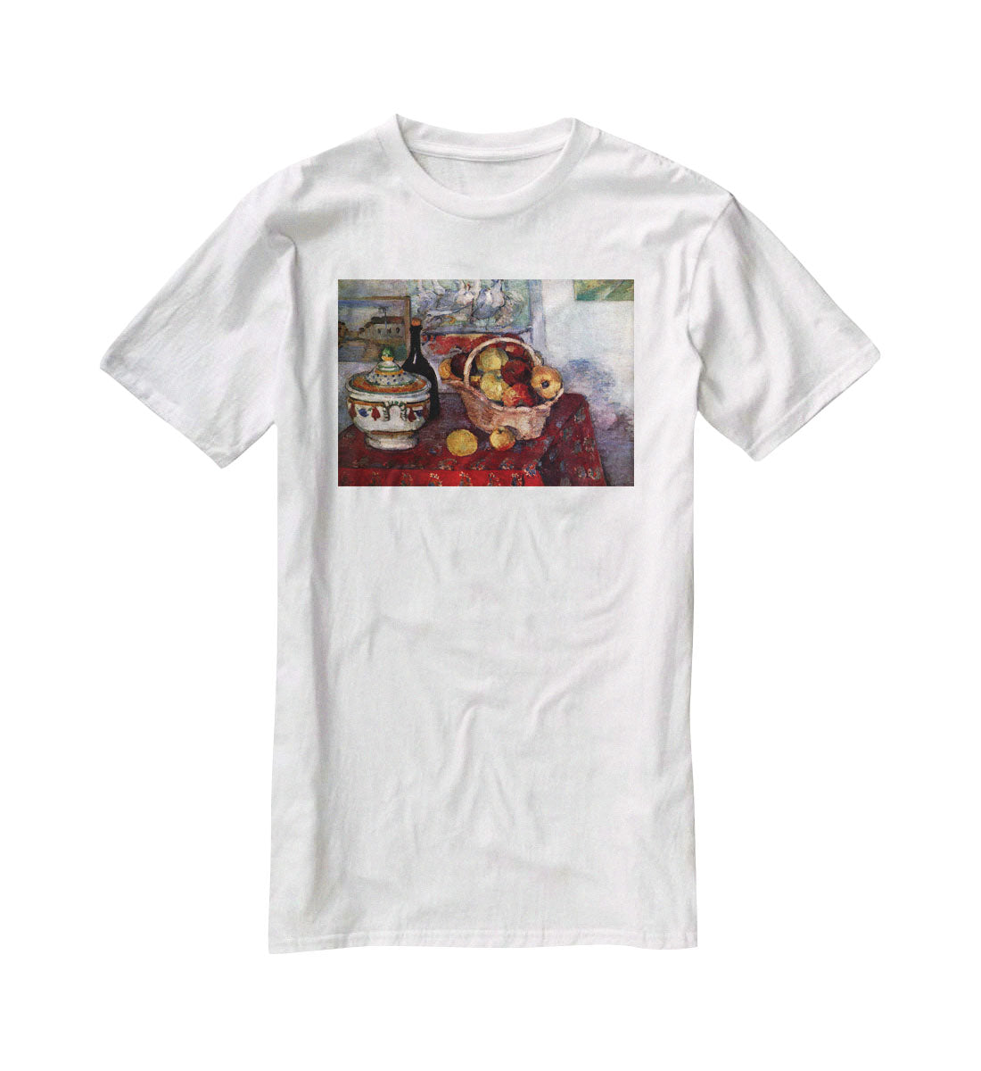 Still life with soup tureen by Cezanne T-Shirt - Canvas Art Rocks - 5