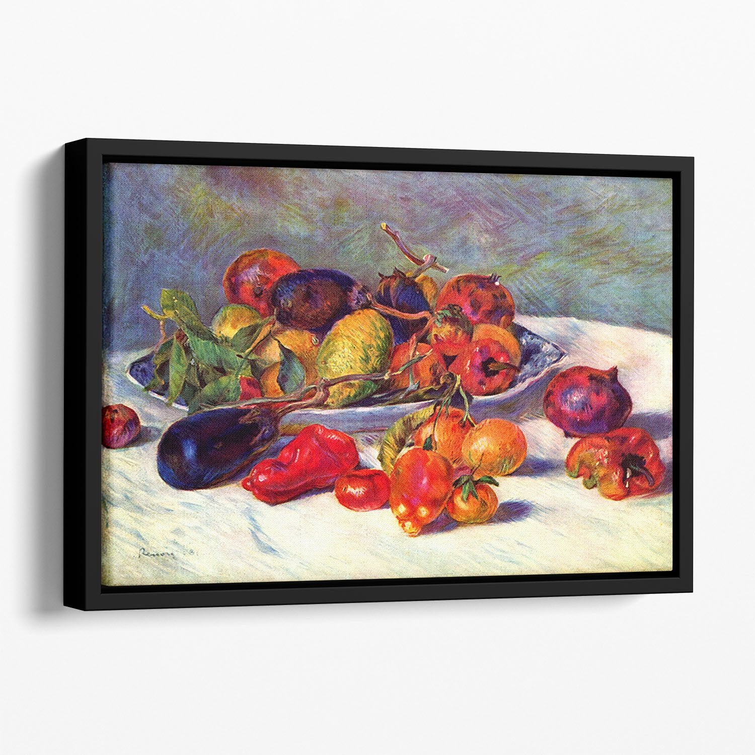 Still life with tropical fruits by Renoir Floating Framed Canvas