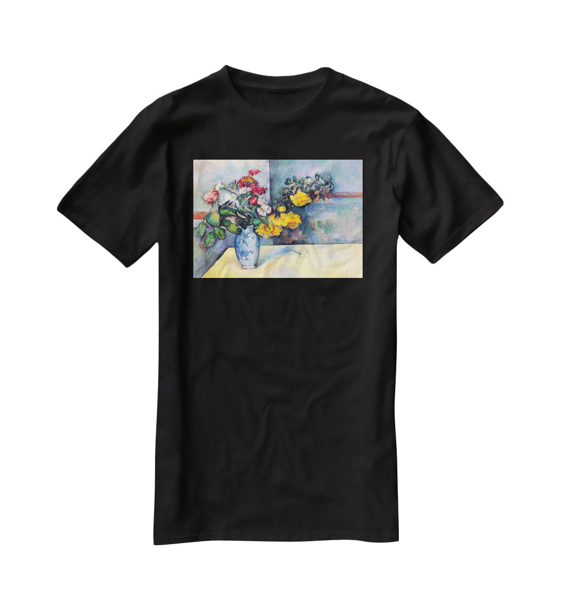 Still lifes flowers in a vase by Cezanne T-Shirt - Canvas Art Rocks - 1