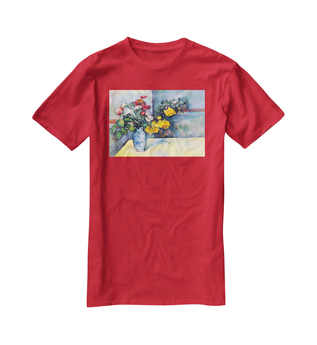 Still lifes flowers in a vase by Cezanne T-Shirt - Canvas Art Rocks - 4