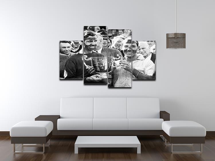 Stirling Moss and his Vanwall team mate Tony Brooks 4 Split Panel Canvas - Canvas Art Rocks - 3