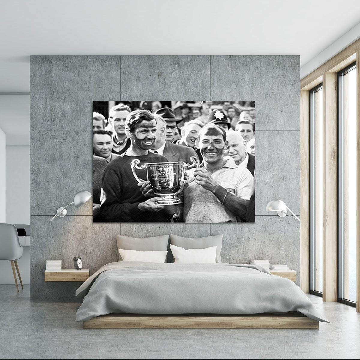 Stirling Moss and his Vanwall team mate Tony Brooks Canvas Print or Poster