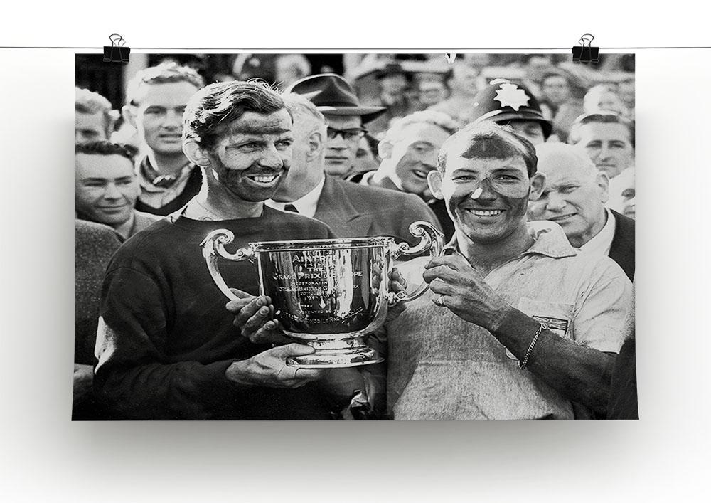 Stirling Moss and his Vanwall team mate Tony Brooks Canvas Print or Poster - Canvas Art Rocks - 2