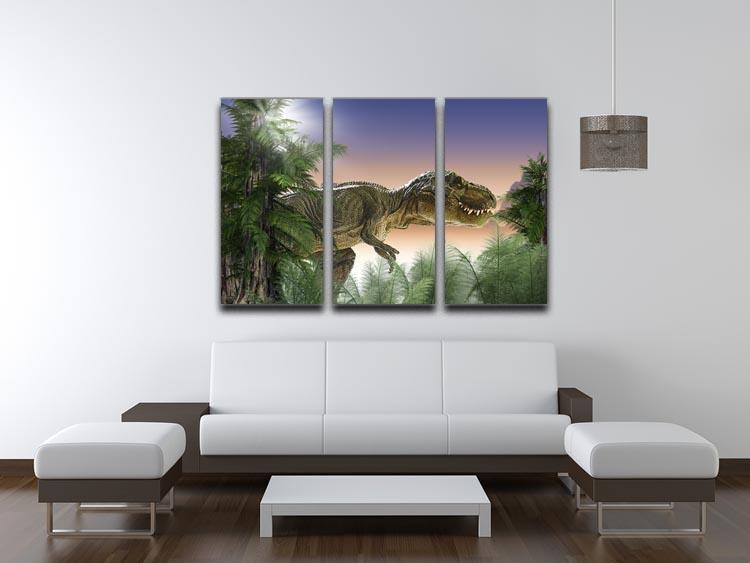 Stock Photo dinosaur 3 Split Panel Canvas Print - Canvas Art Rocks - 3