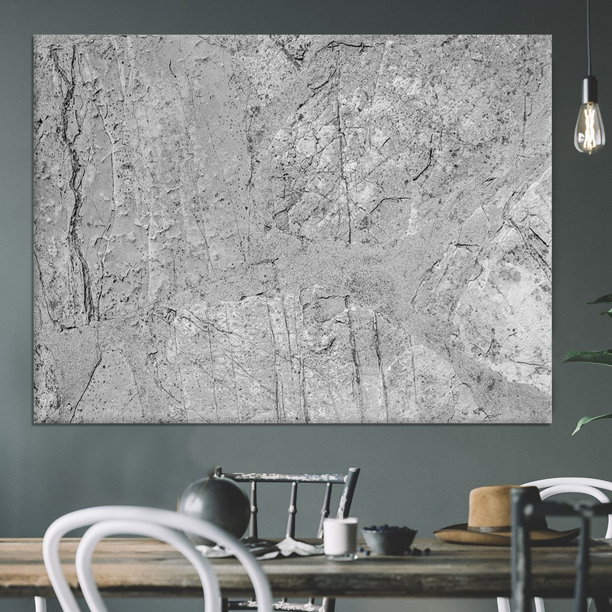 Stone concrete floor Canvas Print or Poster