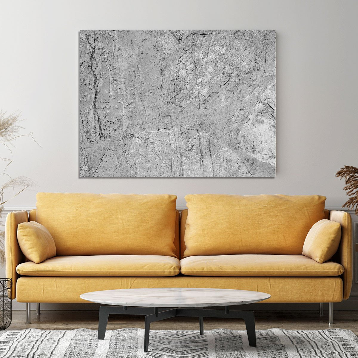 Stone concrete floor Canvas Print or Poster