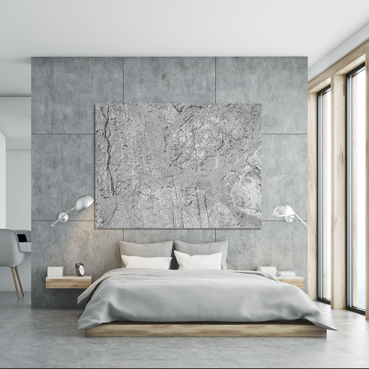 Stone concrete floor Canvas Print or Poster