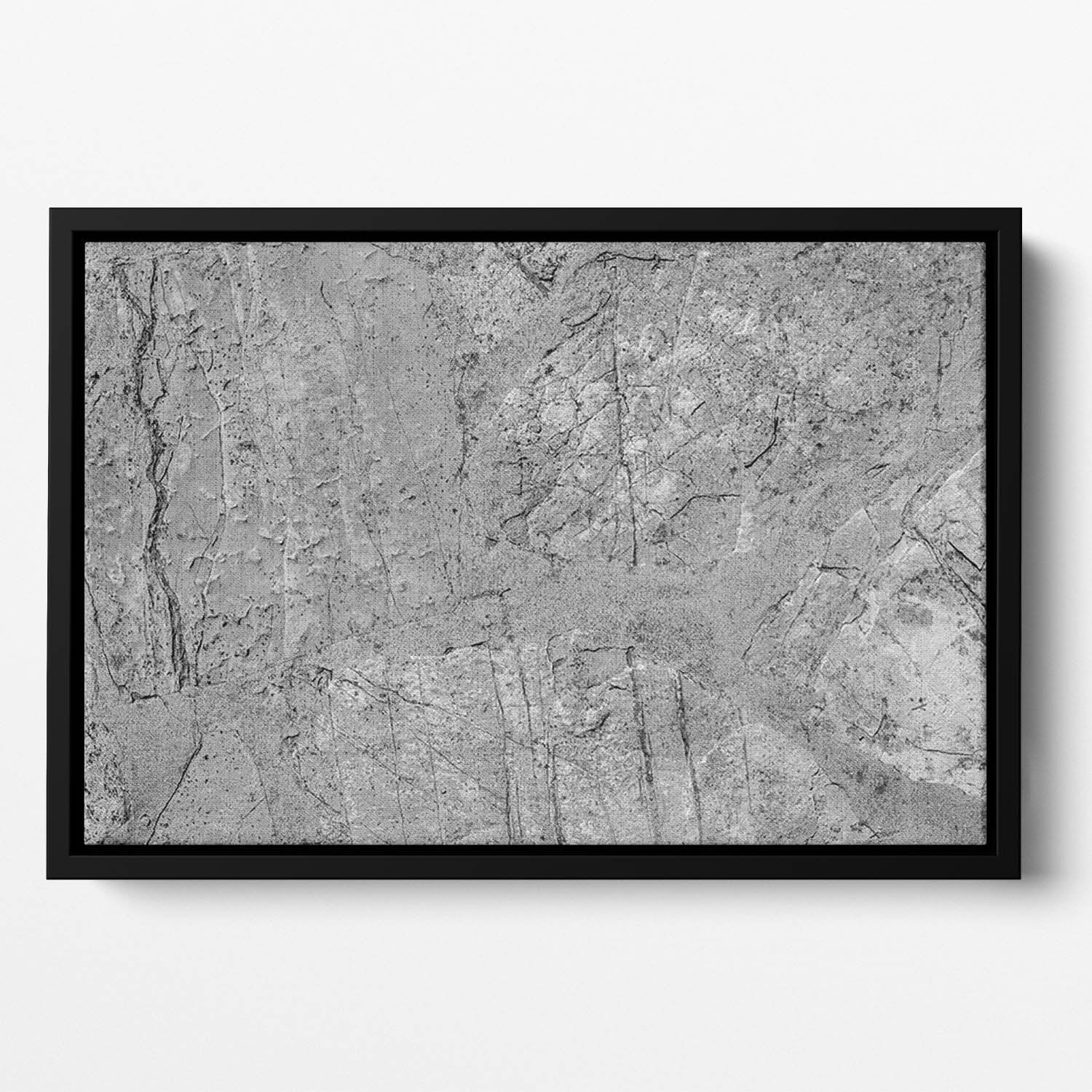 Stone concrete floor Floating Framed Canvas