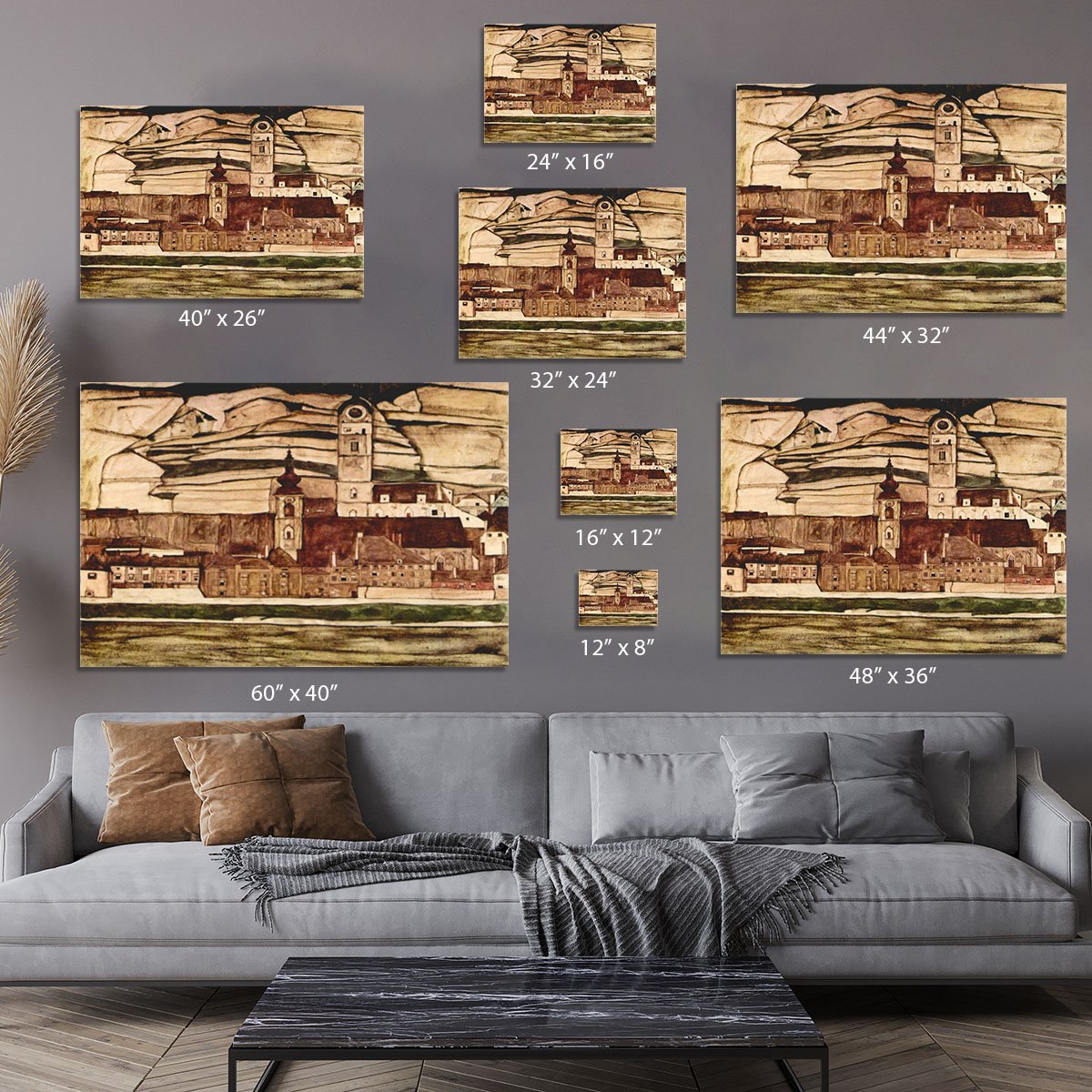 Stone on the Danube II by Egon Schiele Canvas Print or Poster