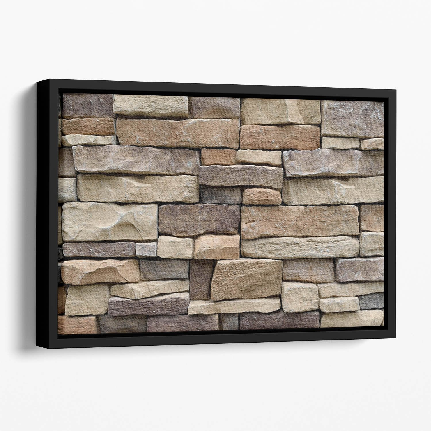 Stone wall texture Floating Framed Canvas