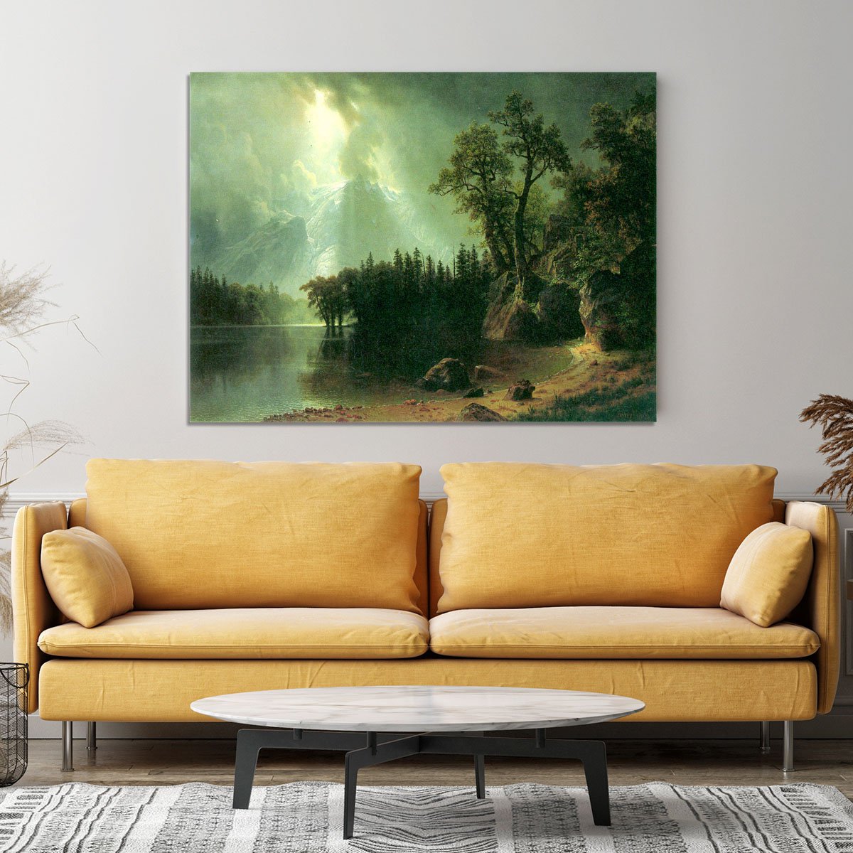 Storm over the Sierra Nevada by Bierstadt Canvas Print or Poster