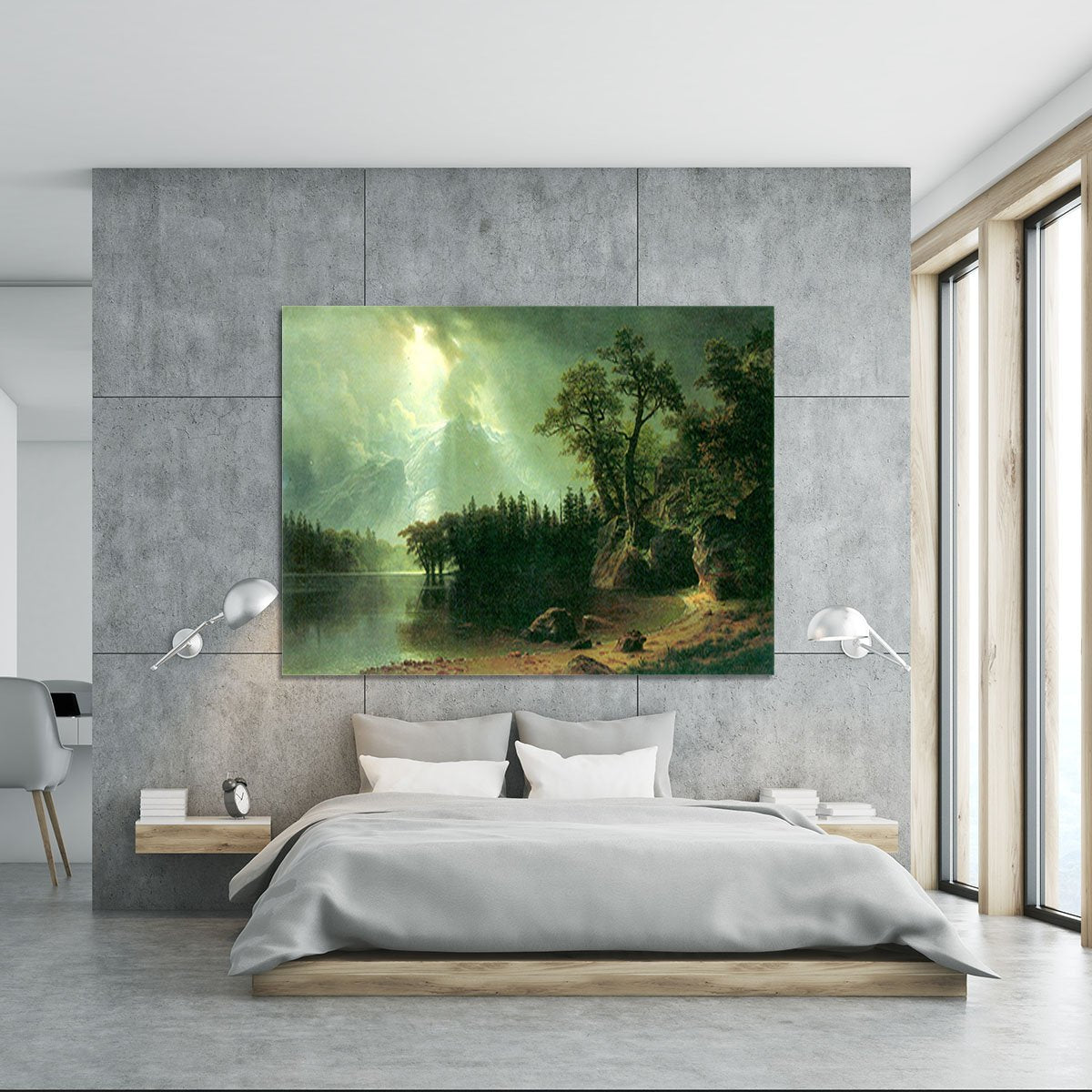 Storm over the Sierra Nevada by Bierstadt Canvas Print or Poster