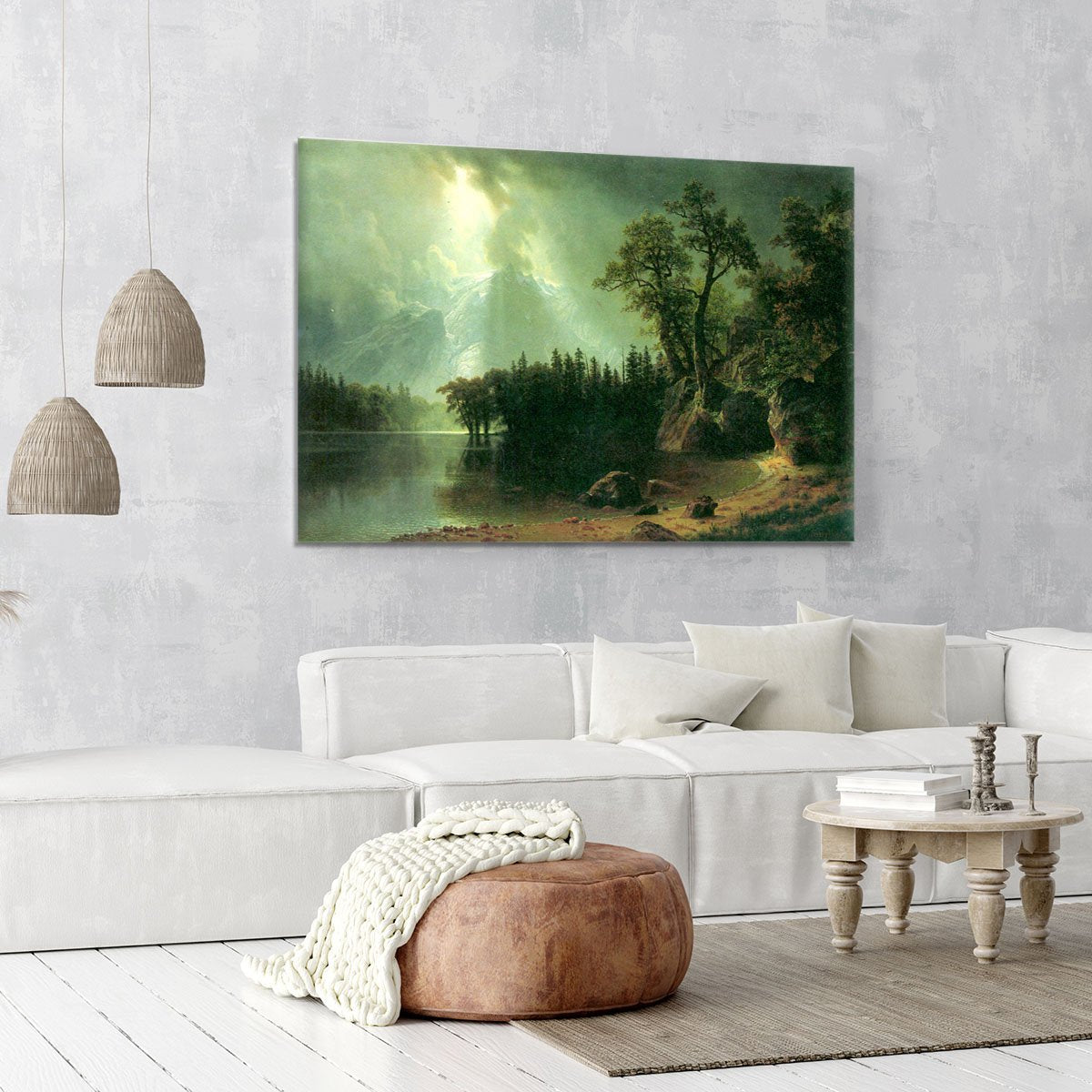 Storm over the Sierra Nevada by Bierstadt Canvas Print or Poster