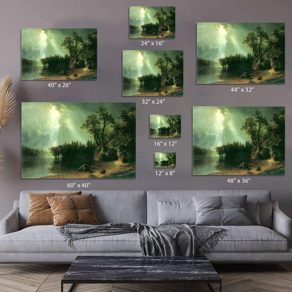 Storm over the Sierra Nevada by Bierstadt Canvas Print or Poster