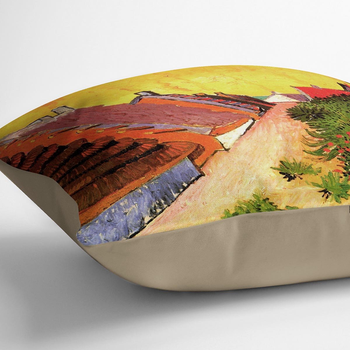 Street in Saintes-Maries by Van Gogh Throw Pillow