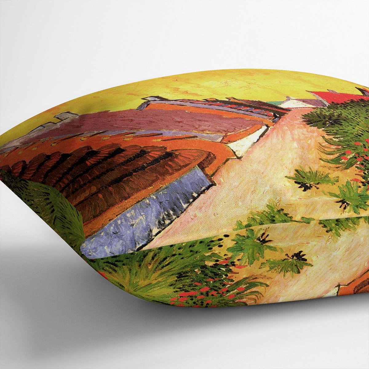 Street in Saintes-Maries by Van Gogh Throw Pillow