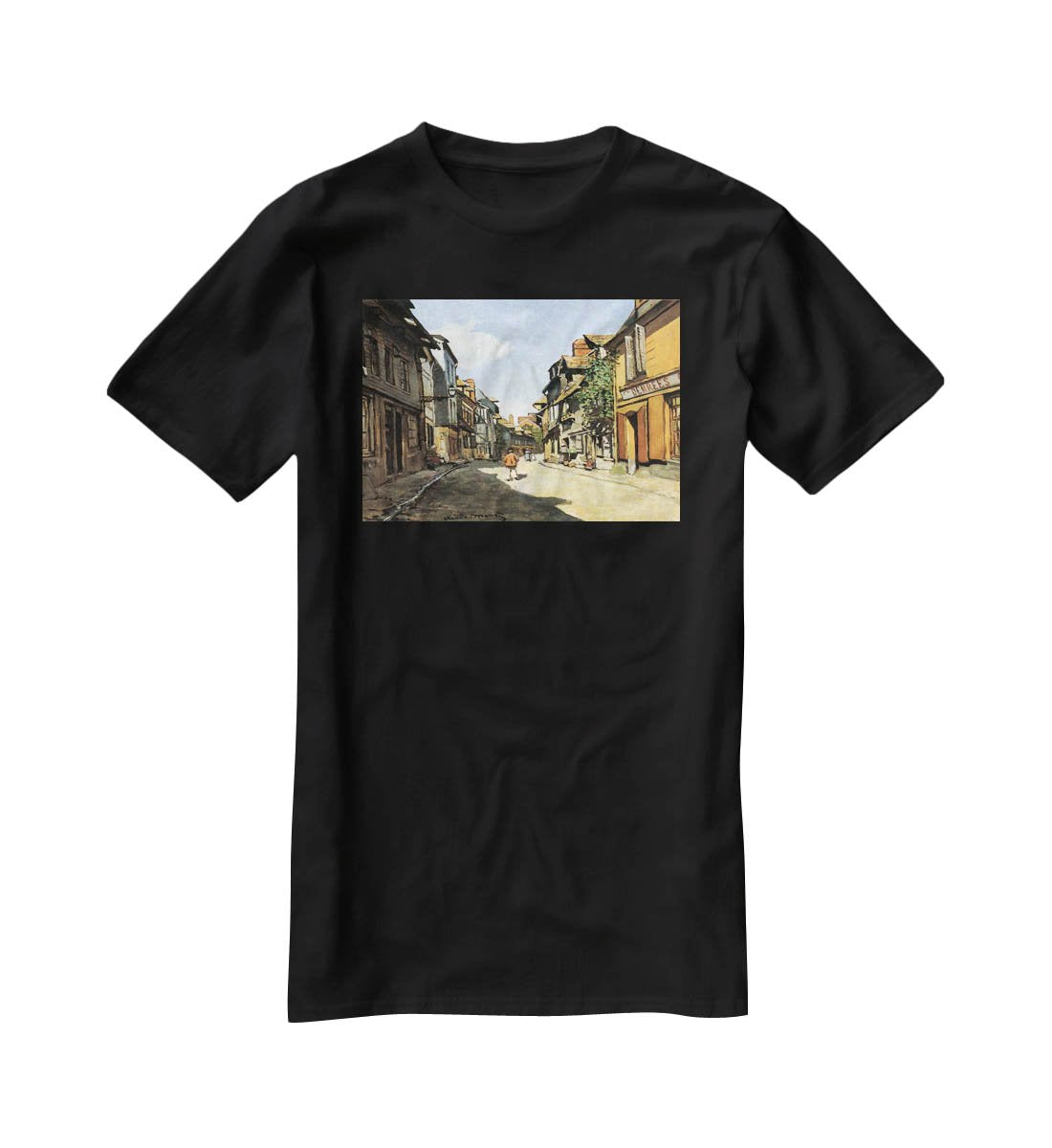 Street of Bavolle by Monet T-Shirt - Canvas Art Rocks - 1