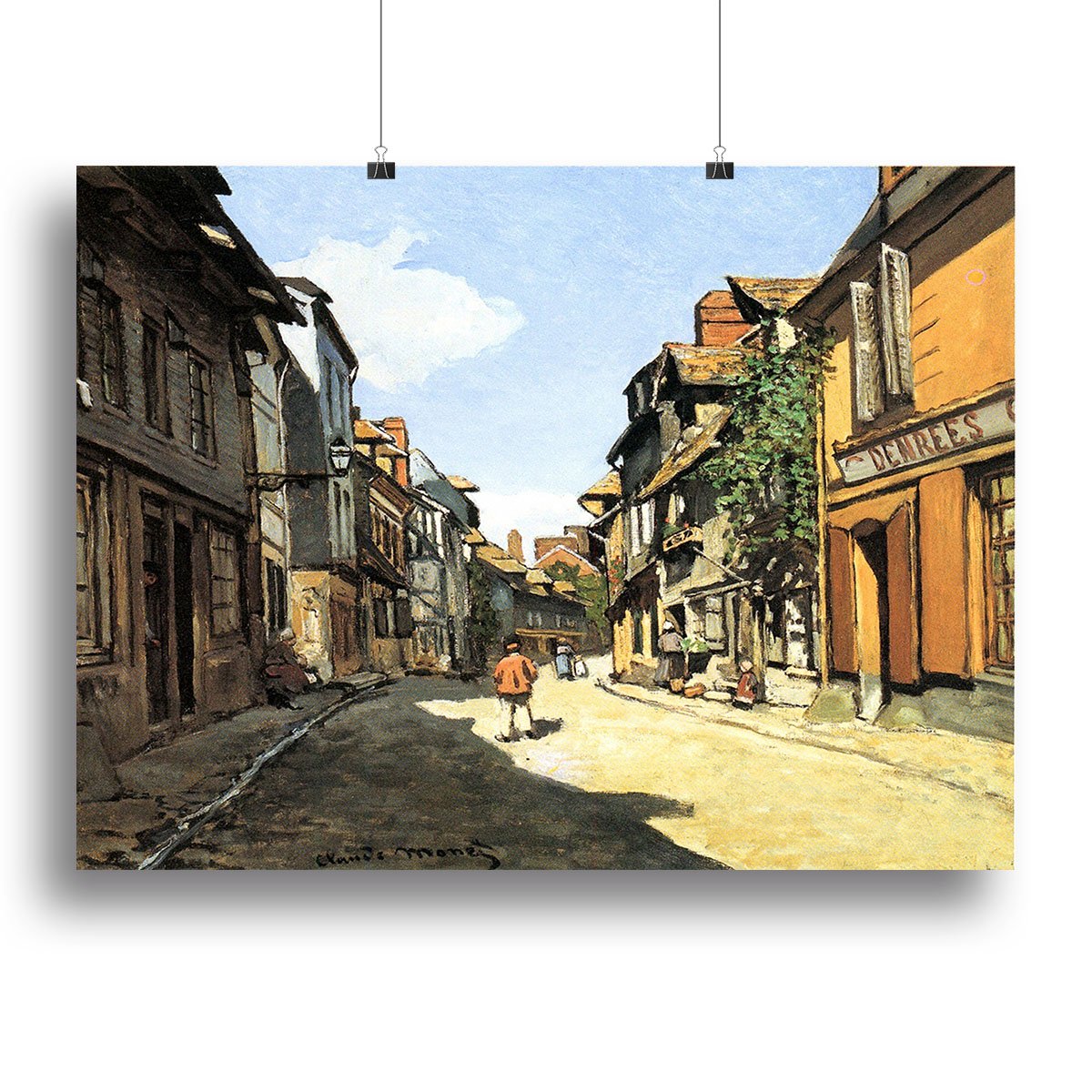 Street of Bavolle by Monet Canvas Print or Poster