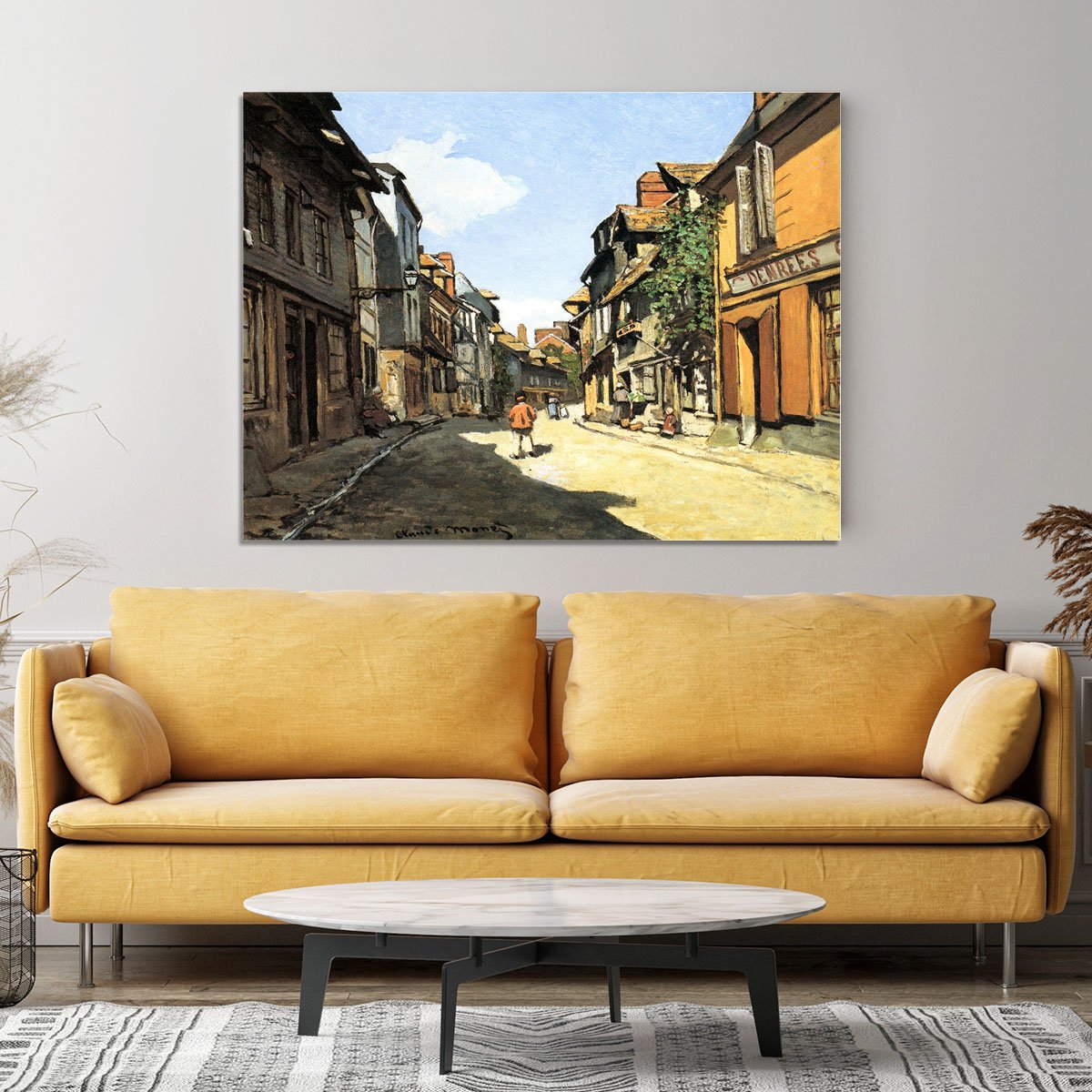 Street of Bavolle by Monet Canvas Print or Poster