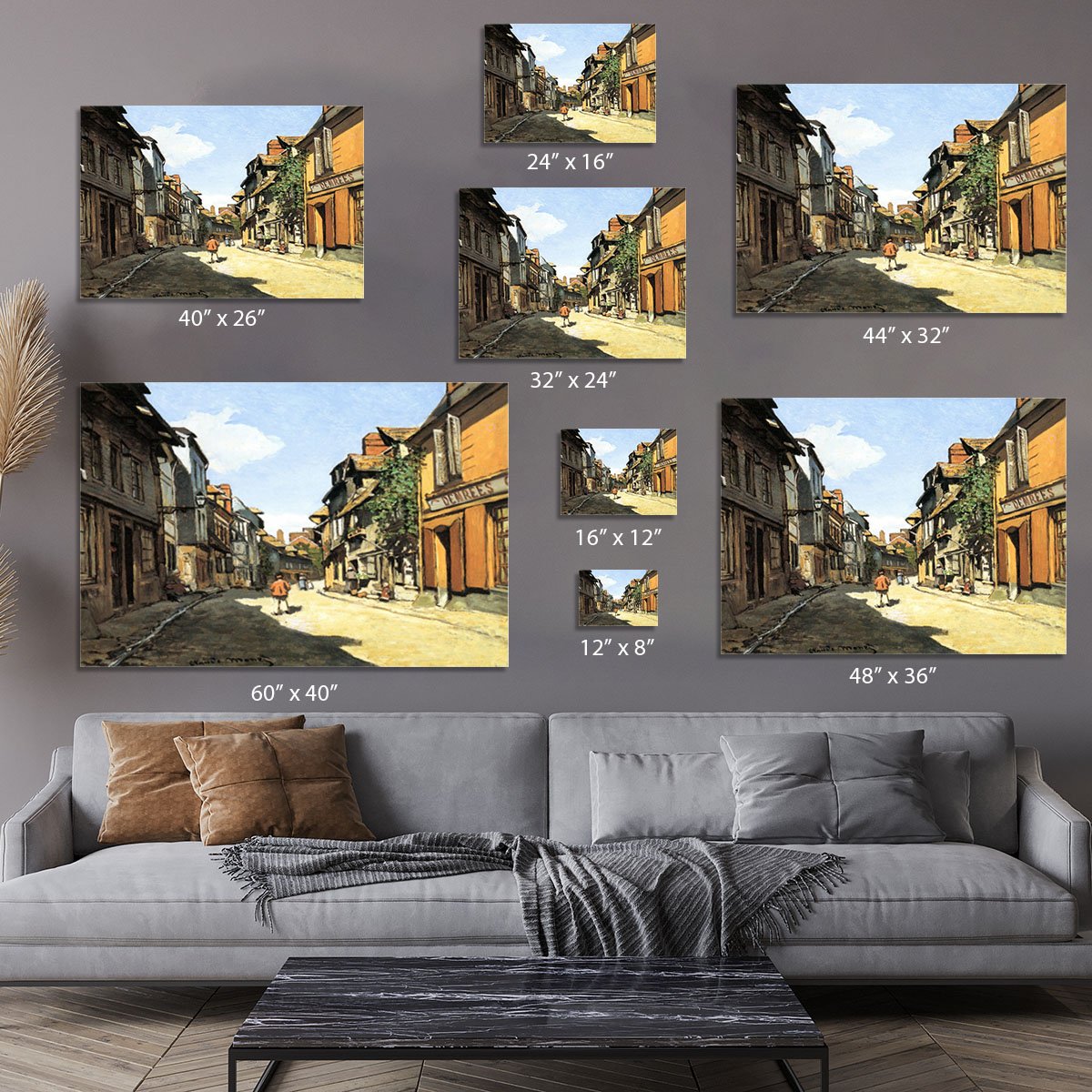 Street of Bavolle by Monet Canvas Print or Poster