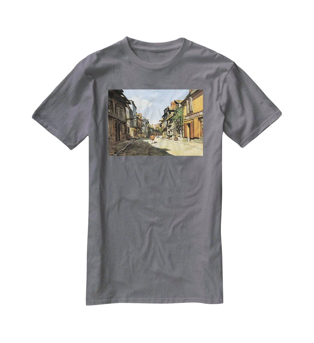 Street of Bavolle by Monet T-Shirt - Canvas Art Rocks - 3