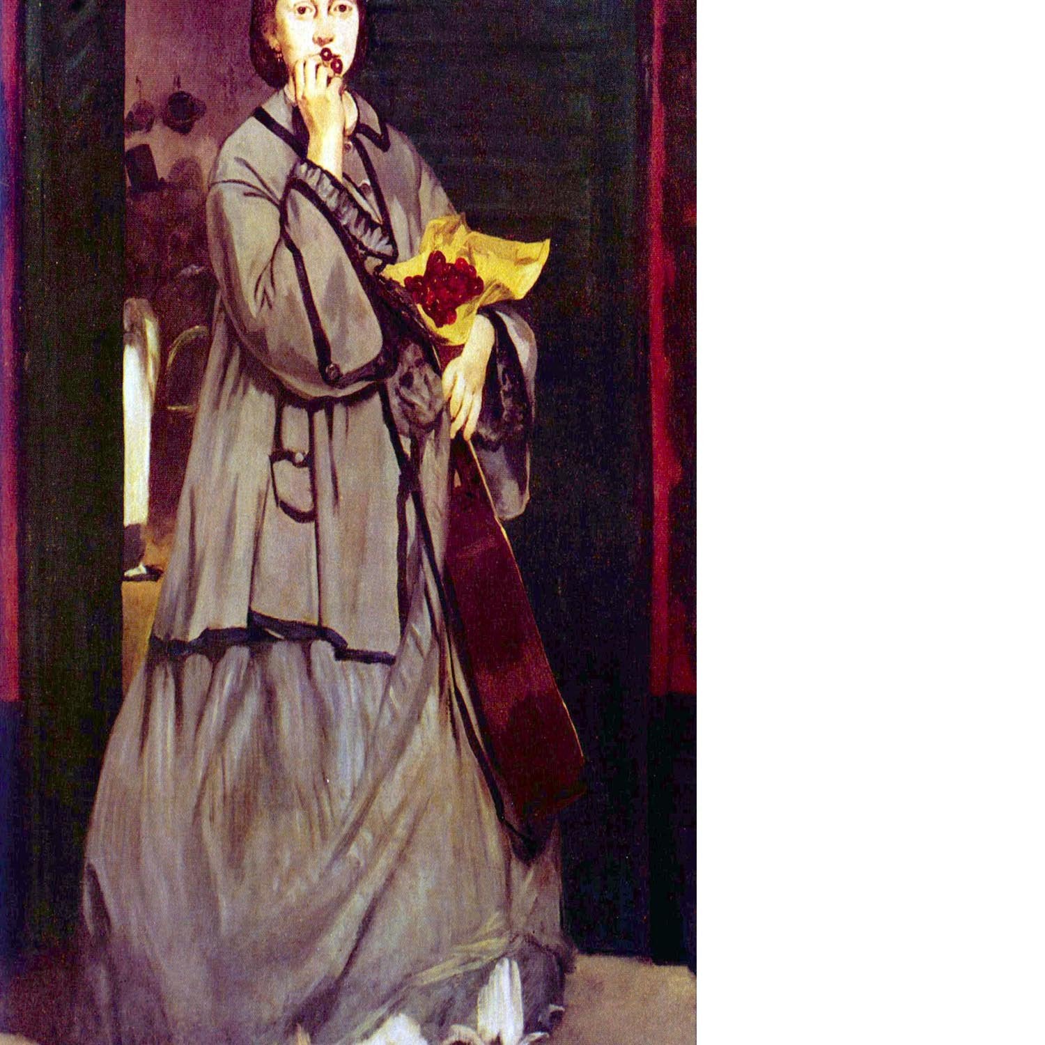 Street singer by Manet Floating Framed Canvas