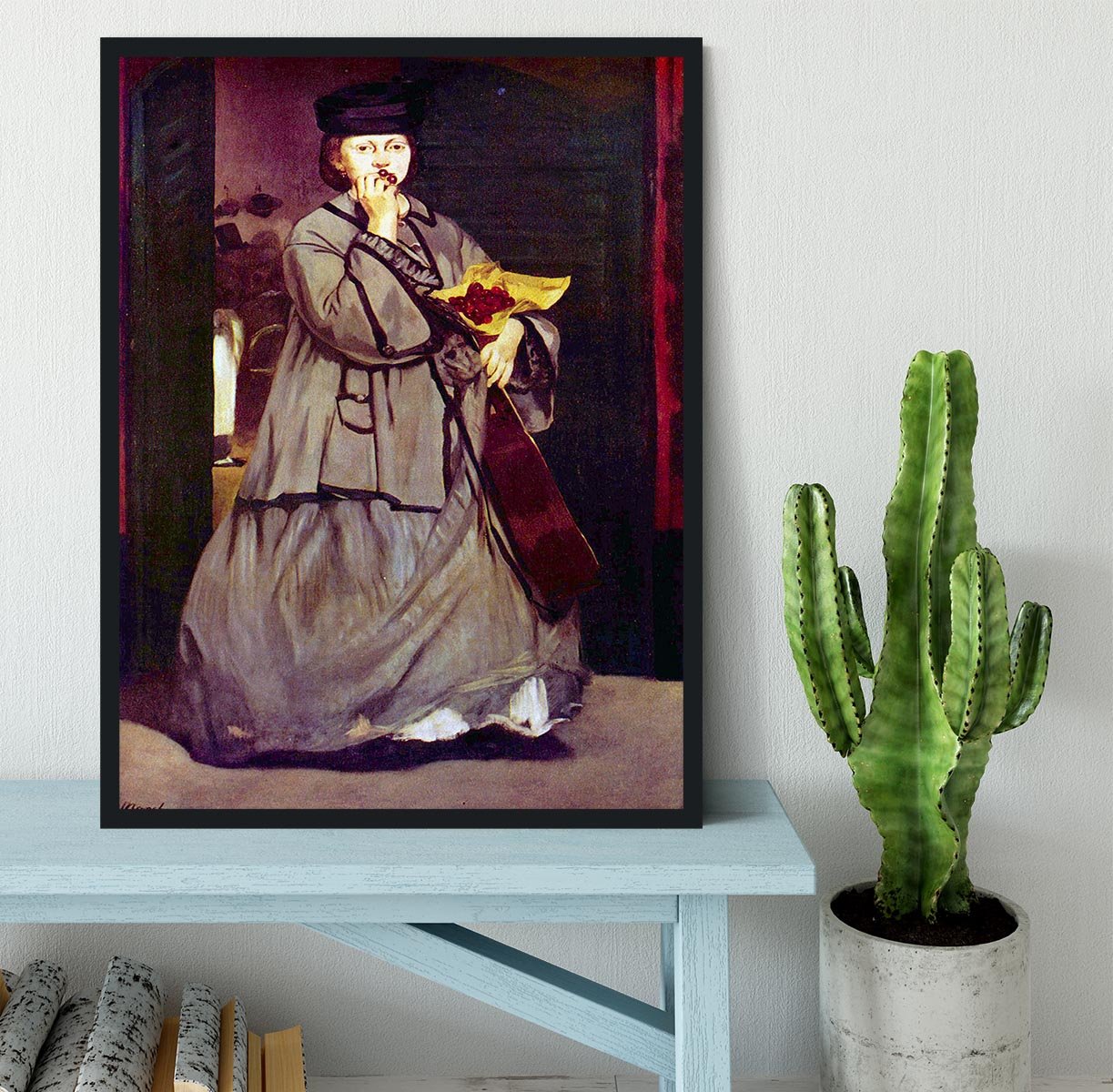 Street singer by Manet Framed Print - Canvas Art Rocks - 2