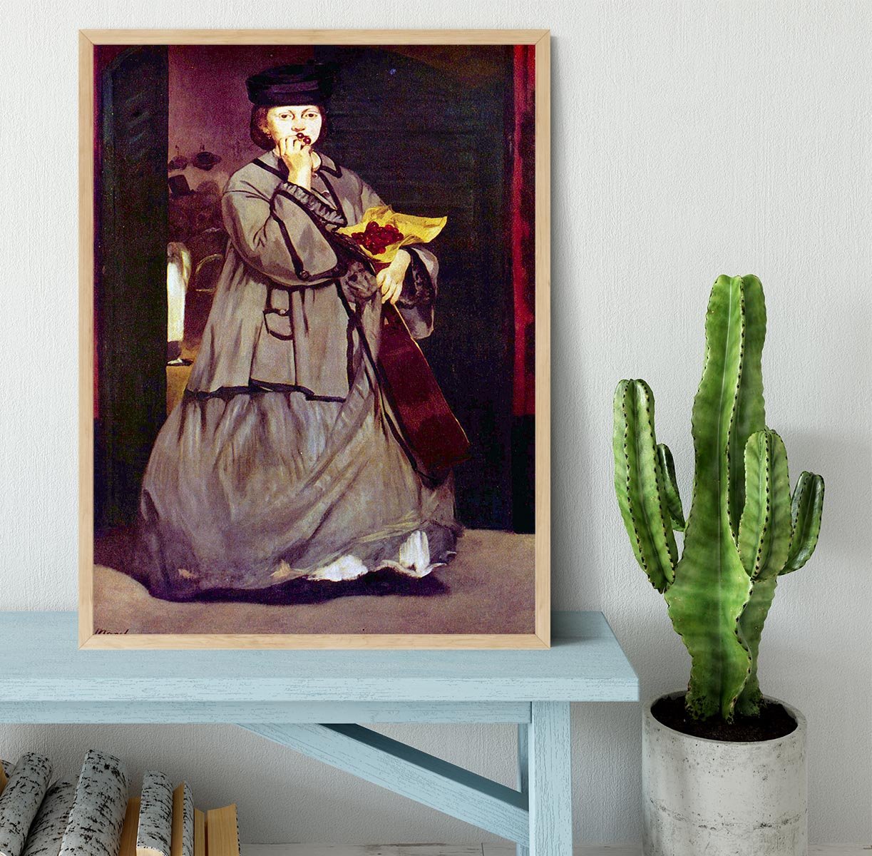 Street singer by Manet Framed Print - Canvas Art Rocks - 4