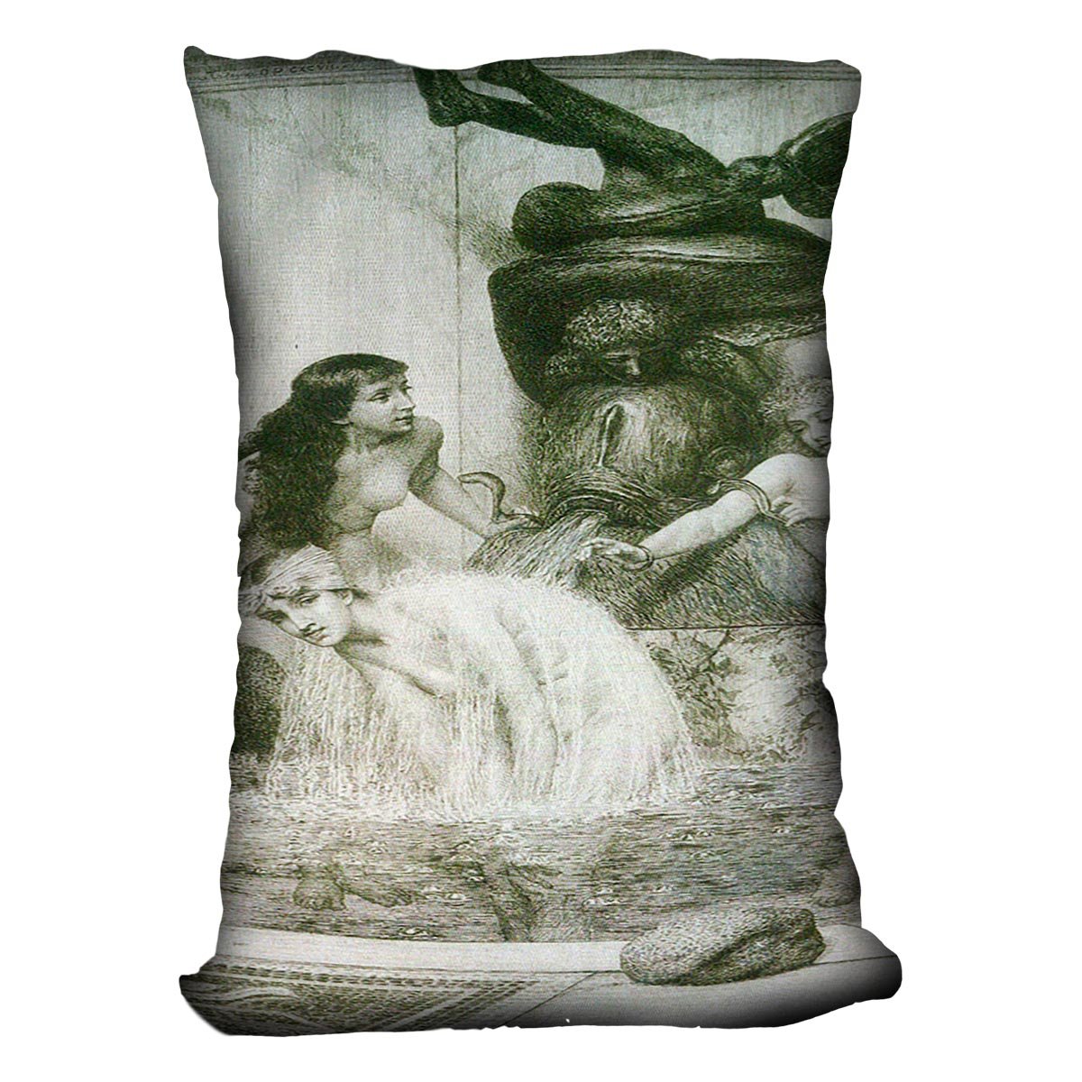Strigilis and sponges 2 by Alma Tadema Cushion - Canvas Art Rocks - 4