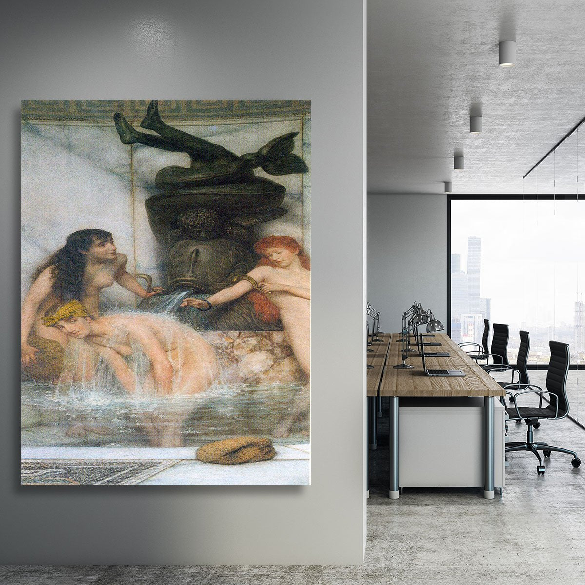 Strigilis and sponges by Alma Tadema Canvas Print or Poster