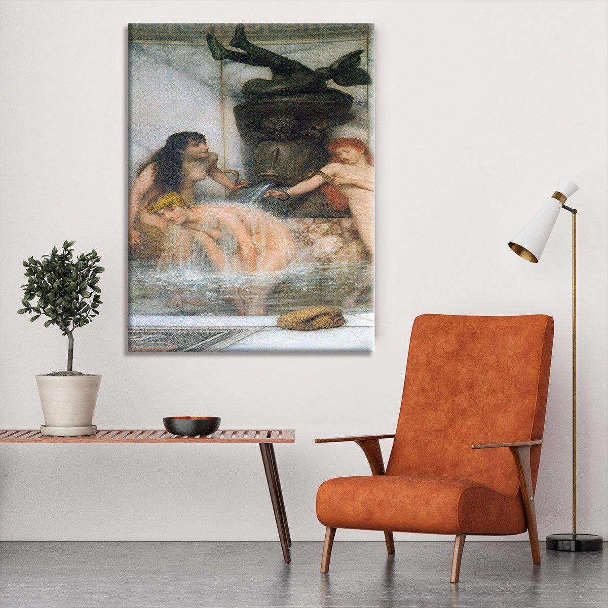 Strigilis and sponges by Alma Tadema Canvas Print or Poster