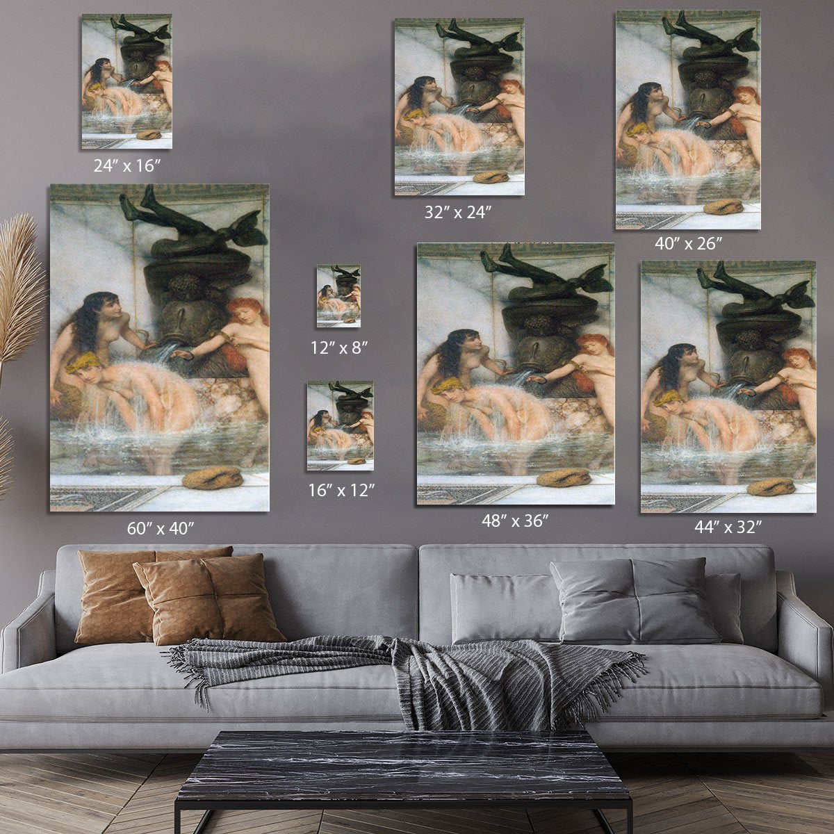 Strigilis and sponges by Alma Tadema Canvas Print or Poster