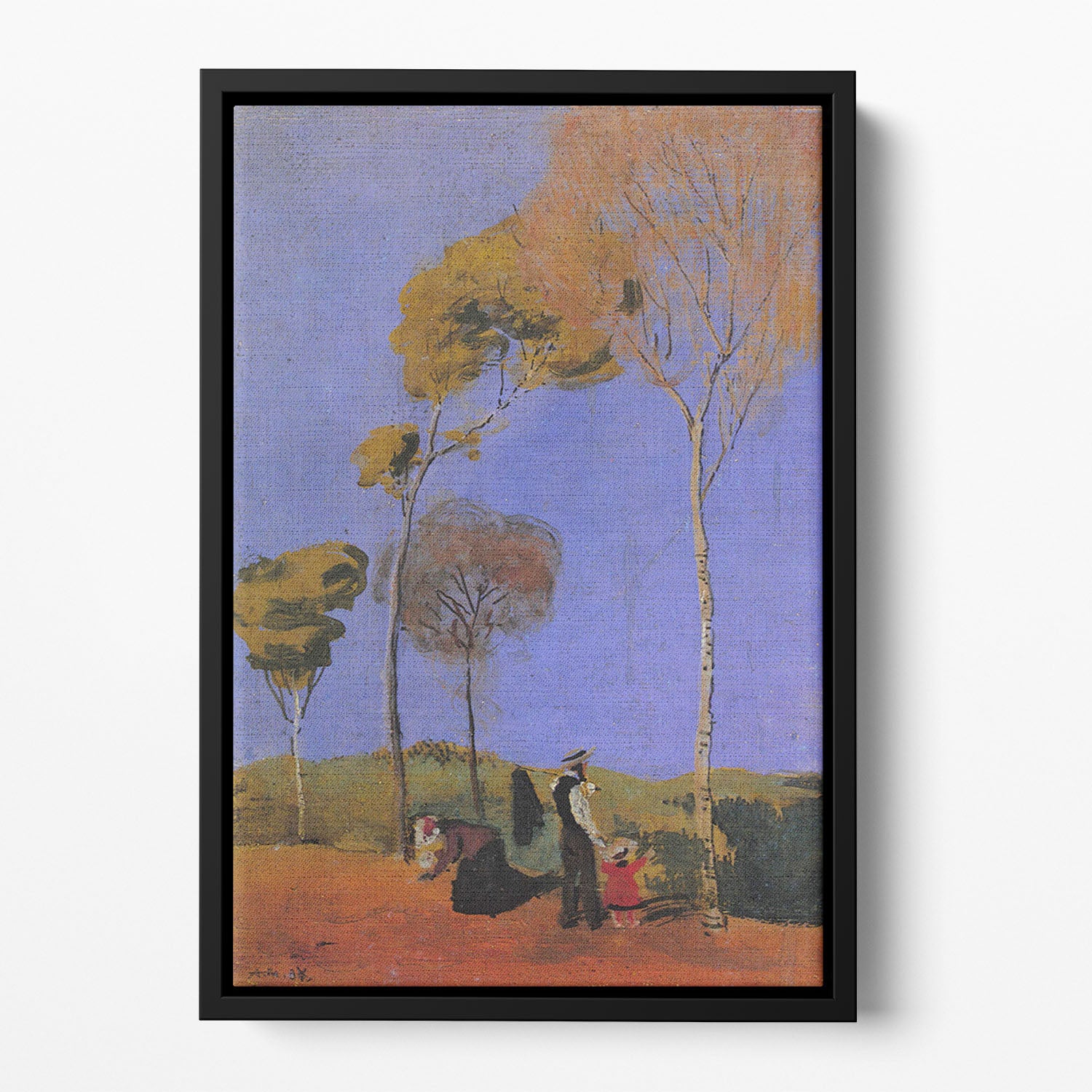 Stroller by Macke Floating Framed Canvas - Canvas Art Rocks - 2