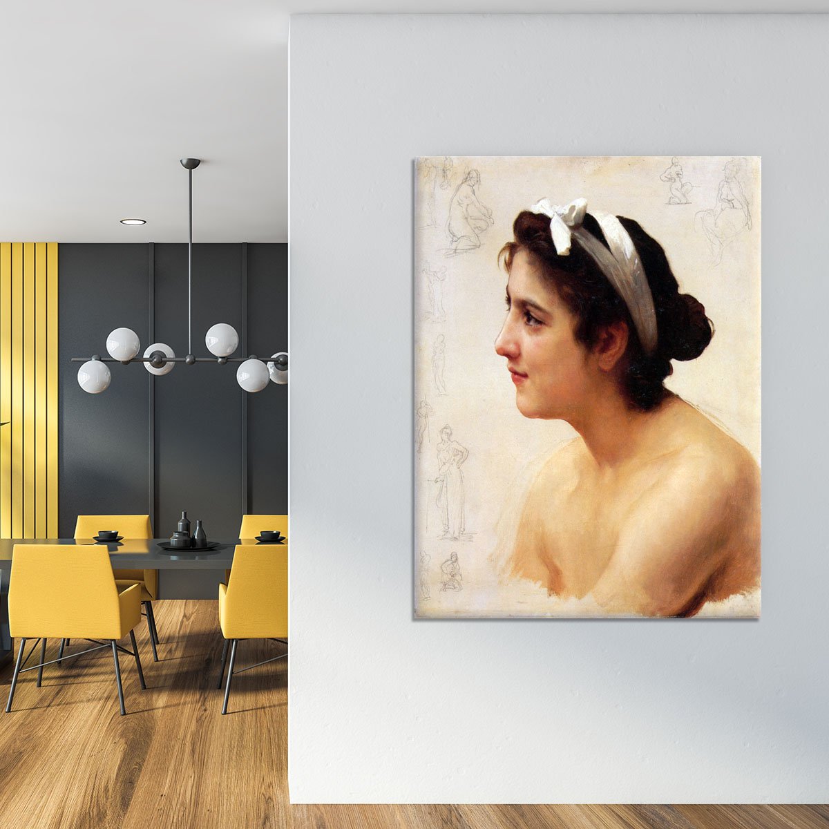 Study Of A Woman For Offering To Love By Bouguereau Canvas Print or Poster