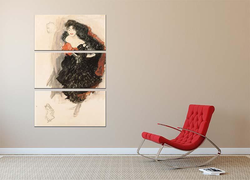 Study for Judith II by Klimt 3 Split Panel Canvas Print - Canvas Art Rocks - 2
