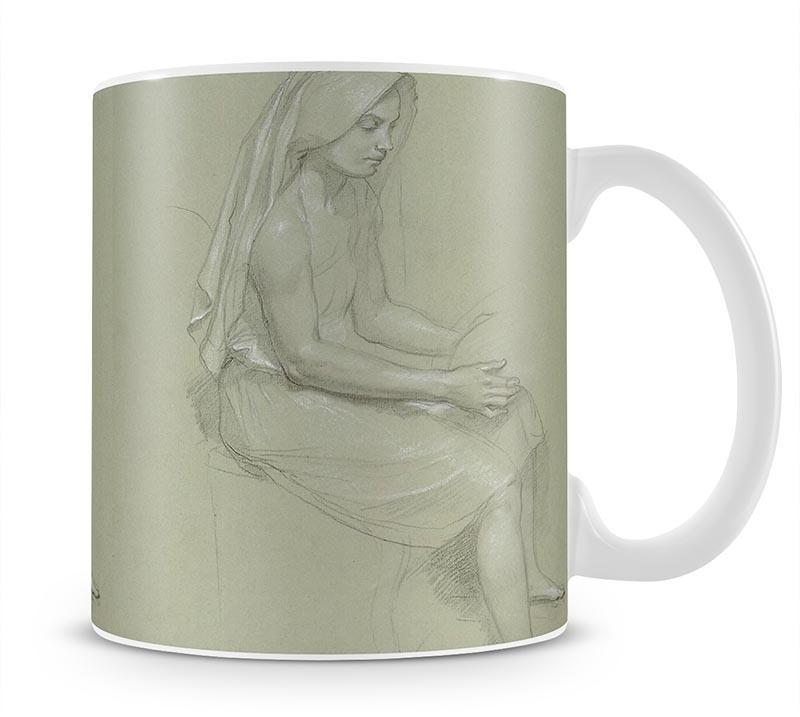 Study of a Seated Veiled Female Figure 19th Century By Bouguereau Mug - Canvas Art Rocks - 1