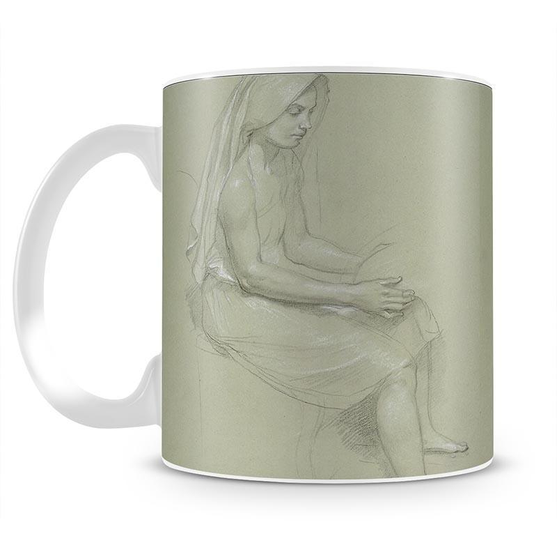 Study of a Seated Veiled Female Figure 19th Century By Bouguereau Mug - Canvas Art Rocks - 2