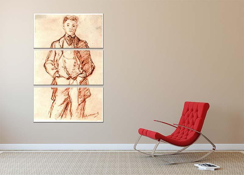 Study of a boy by Manet 3 Split Panel Canvas Print - Canvas Art Rocks - 2