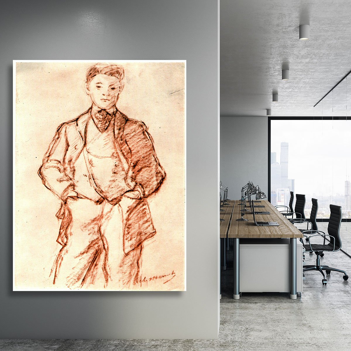Study of a boy by Manet Canvas Print or Poster