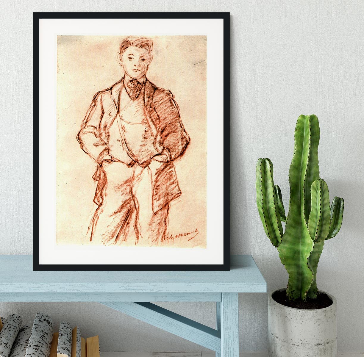 Study of a boy by Manet Framed Print - Canvas Art Rocks - 1