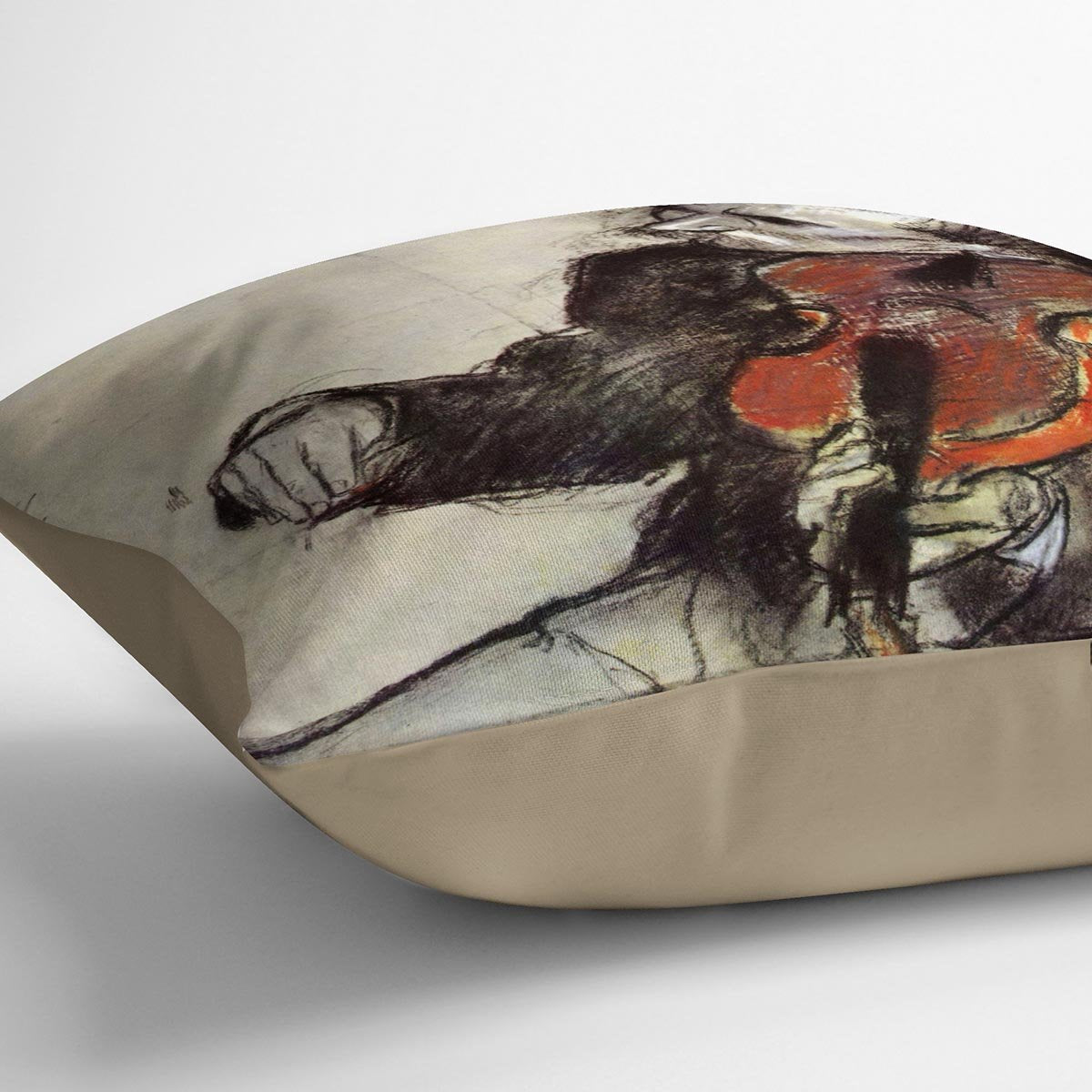 Study of violinist by Degas Cushion