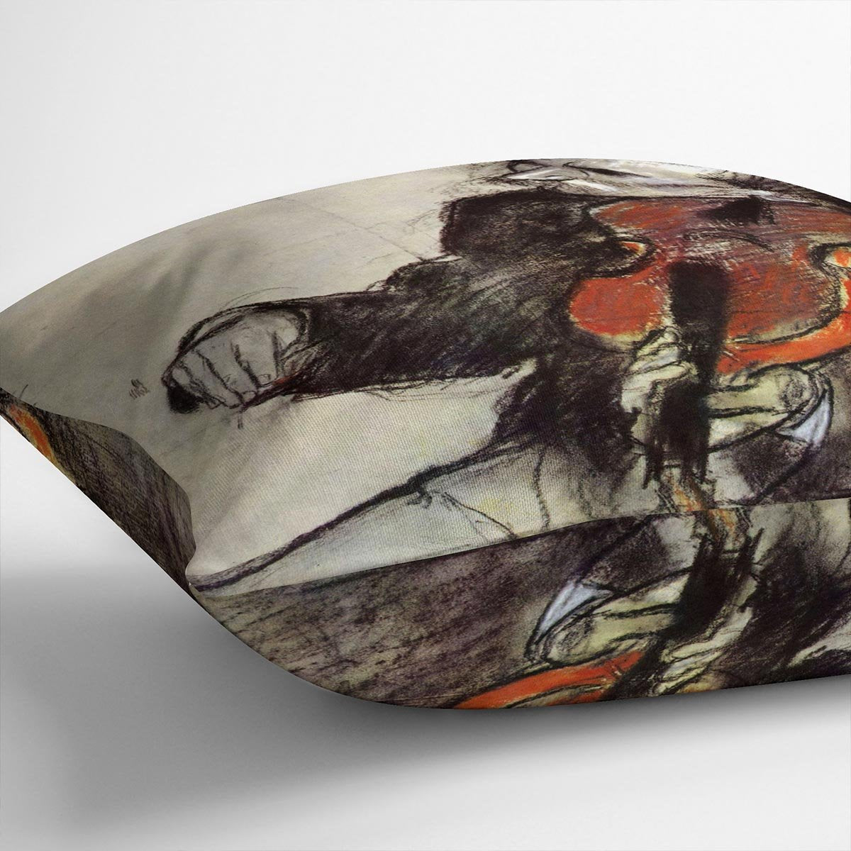 Study of violinist by Degas Cushion