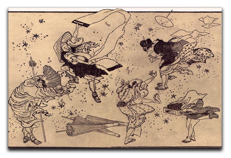 Sudden Wind by Hokusai Canvas Print or Poster  - Canvas Art Rocks - 1
