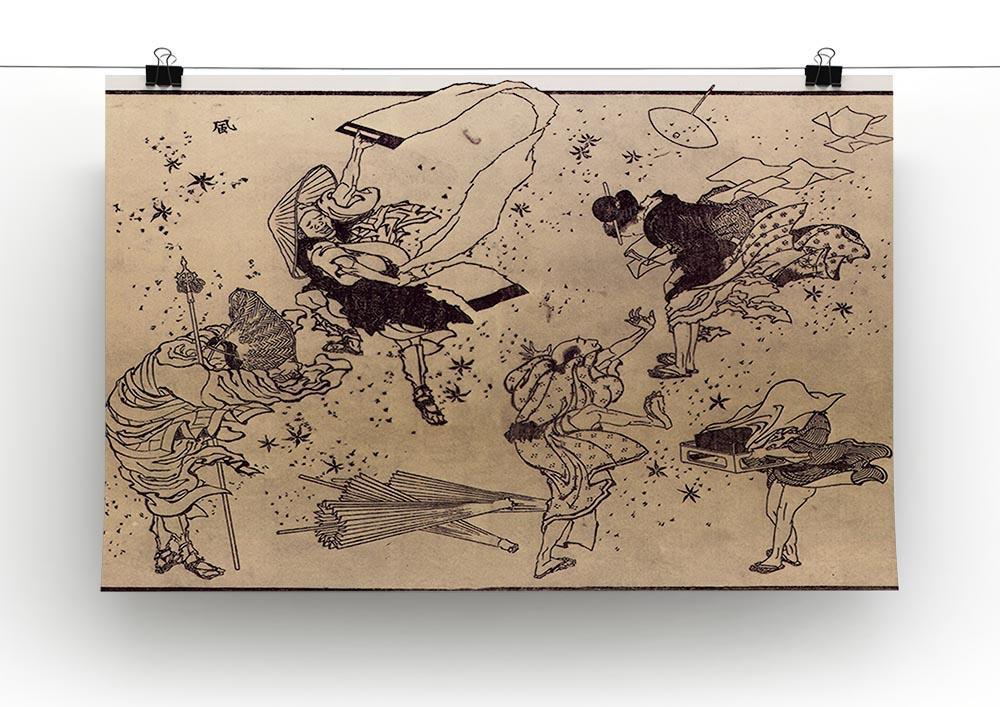 Sudden Wind by Hokusai Canvas Print or Poster - Canvas Art Rocks - 2