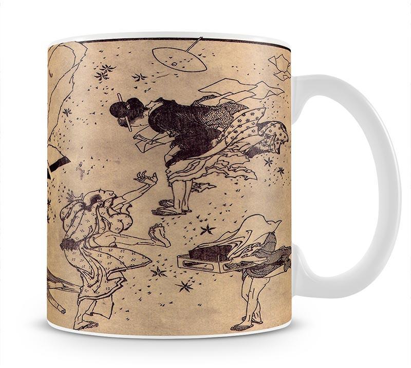 Sudden Wind by Hokusai Mug - Canvas Art Rocks - 1