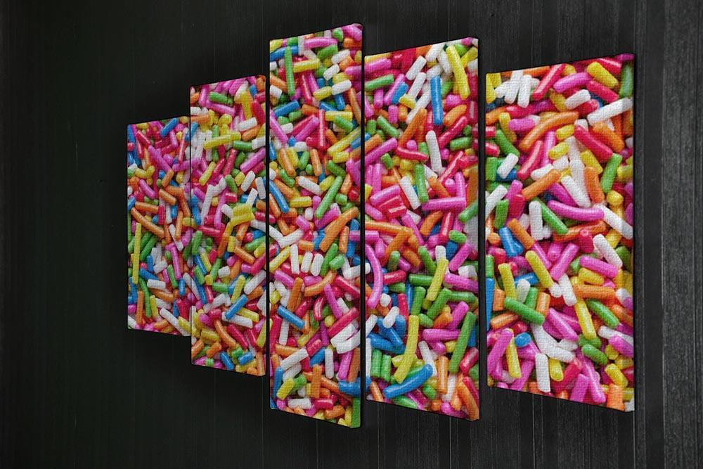 Sugar sprinkle dots 5 Split Panel Canvas  - Canvas Art Rocks - 2